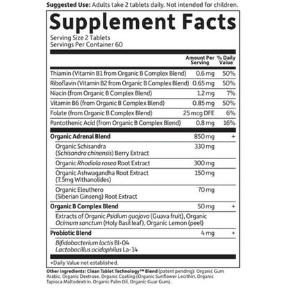 Garden of Life Organics Adrenal Daily Balance† 120 Tablets