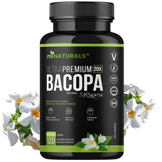 MiNaturals Ultra Premium Bacopa Monnieri with Synapsa 120 Caps