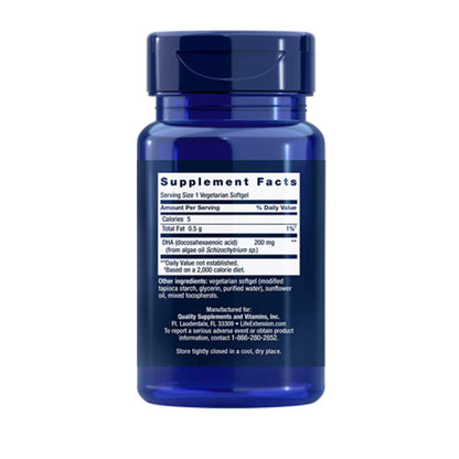 Life Extension Vegetarian Dha 30 Vegetarian Softgels
