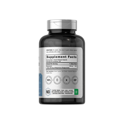 Horbäach Magnesium Bisglycinate 750mg | 120 Capsules