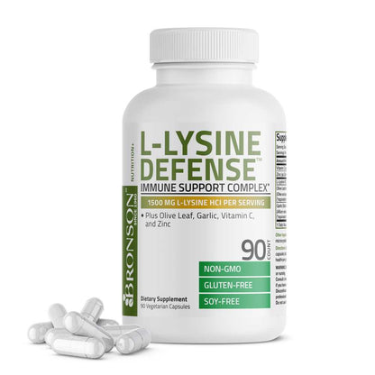 Bronson Vitamins L-Lysine Defense Complex - 1500 Mg 90 Caps