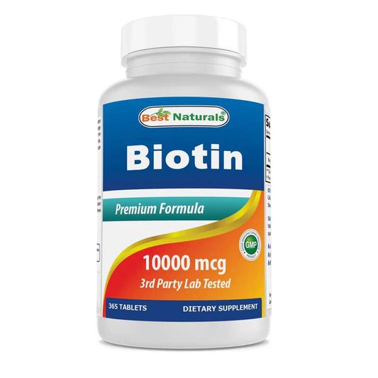 Best Naturals Biotin 10000 mcg 365 Tablets