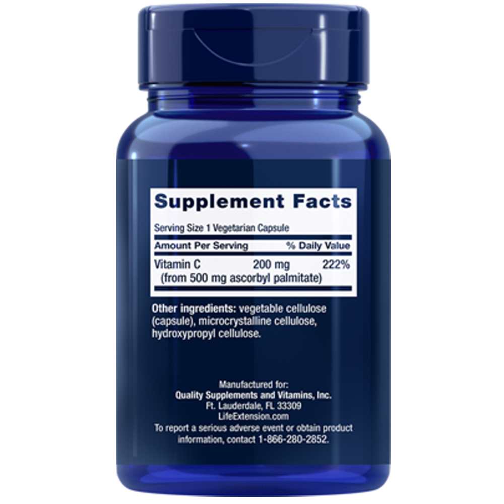Life Extension Ascorbyl Palmitate 500 Mg – 100 Vegetarian Capsules