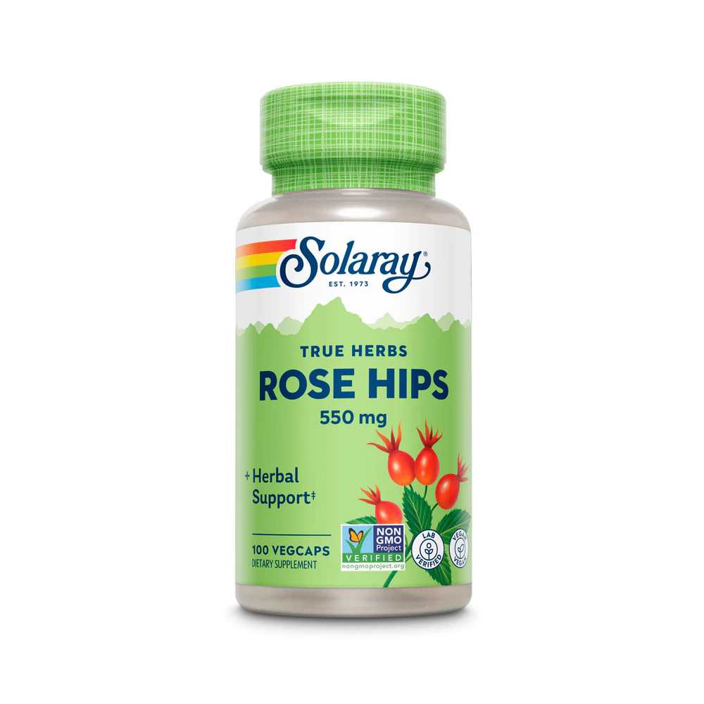 Solaray Rose Hips Fruit 550mg 100 Caps
