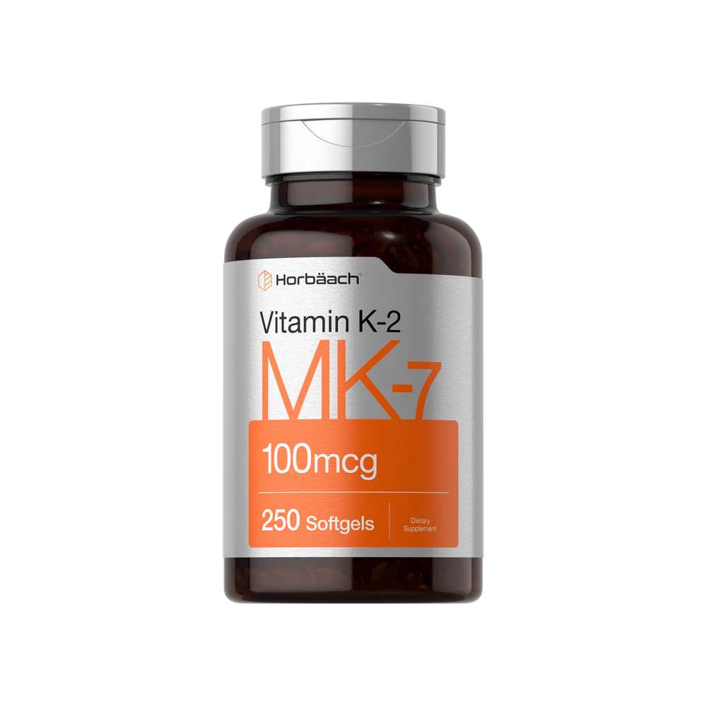 Horbäach Vitamin K-2 Mk7 100mcg | 250 Softgels