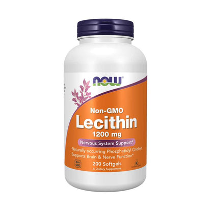 Now Foods Non-Gmo Lecithin – 1200mg Brain & Nerve Function Supplement | 100 Softgels