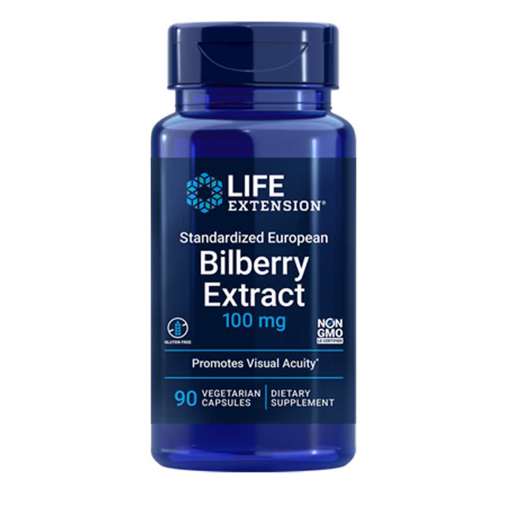 Life Extension Standardized European Bilberry Extract 100 Mg, 90 Vegetarian Capsules