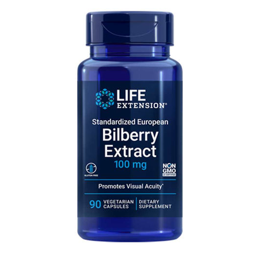 Life Extension Standardized European Bilberry Extract 100 Mg, 90 Vegetarian Capsules