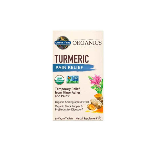 Garden of Life Organics Turmeric Pain Relief 30 Tablets