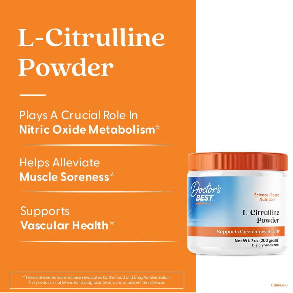 Doctor's Best L-Citrulline Powder, 200g