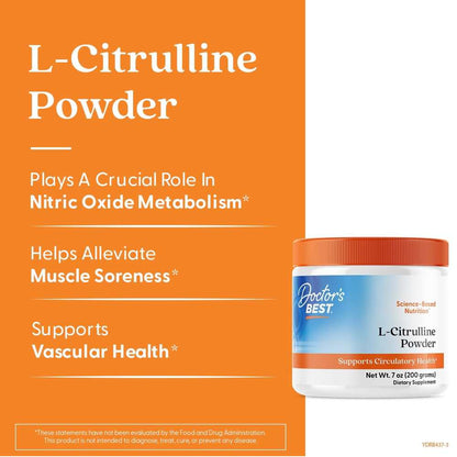 Doctor's Best L-Citrulline Powder, 200g
