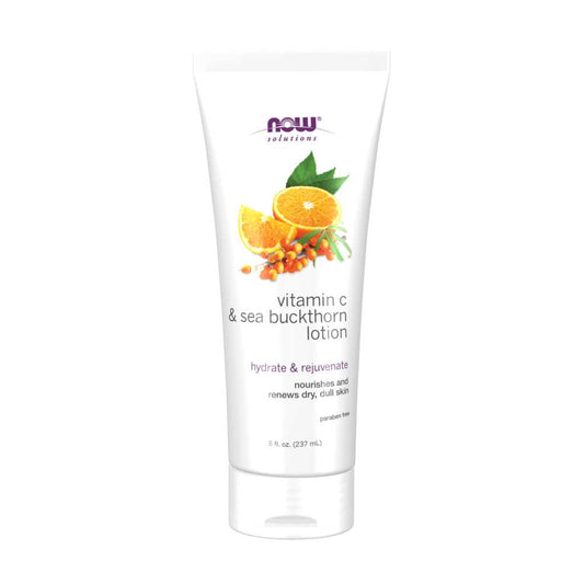 Now Foods Vitamin C & Sea Buckthorn Lotion – Hydrate & Rejuvenate – Nourishes and Renews Dry, Dull Skin – 237 M L