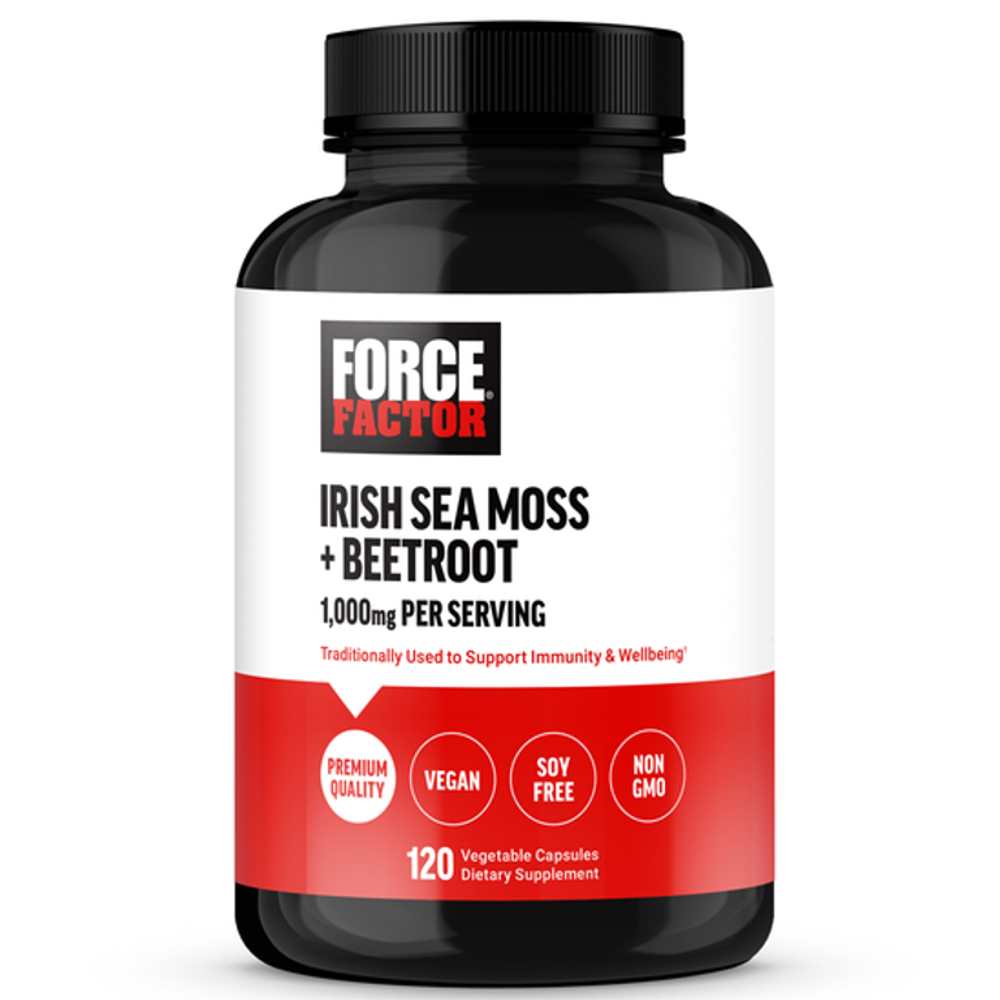 Force Factor Beetroot + Sea Moss – 120 Vegetable Capsules