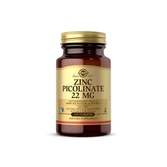 Solgar Zinc Picolinate 22 Mg 100 Tablets