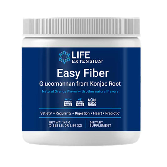 Life Extension Easy Fiber (orange) Glucomannan from Konjac Root – 167g
