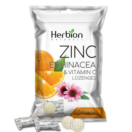 Herbion Naturals Zinc, Echinacea & Vitamin C Lozenges - Orange Flavour