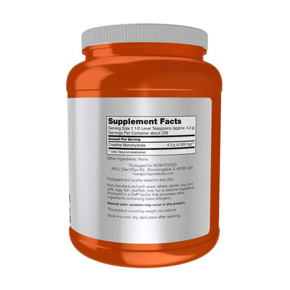 Now Sports Creatine Monohydrate – Micronized Powder – Muscle Strength & Power Formula – 500g