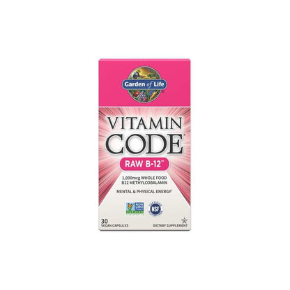 Garden of Life Vitamin Code Raw B-12 1,000mcg 30 Capsules