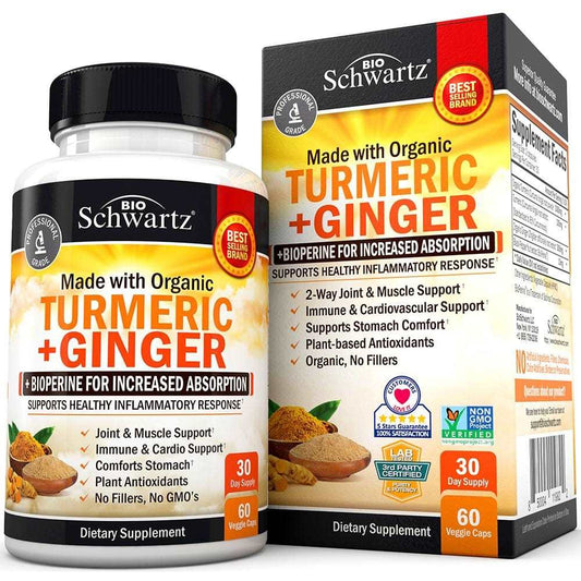 Bio Schwartz Turmeric + Ginger – 60 Capsules