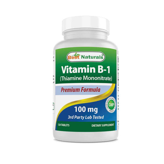 Best Naturals Vitamin B1 as Thiamine Mononitrate 100 mg 120 Tablets