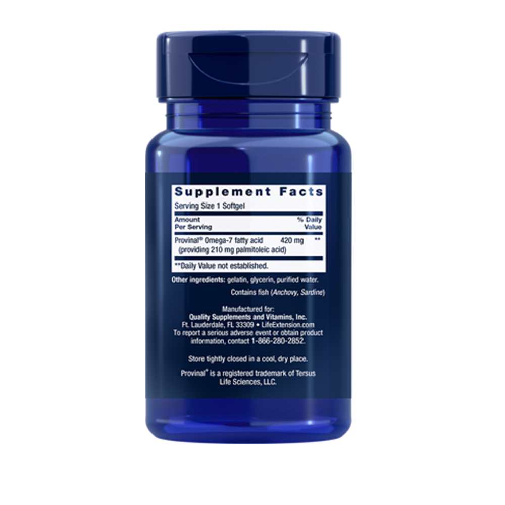 Life Extension Provinal® Purified Omega-7 30 Softgels