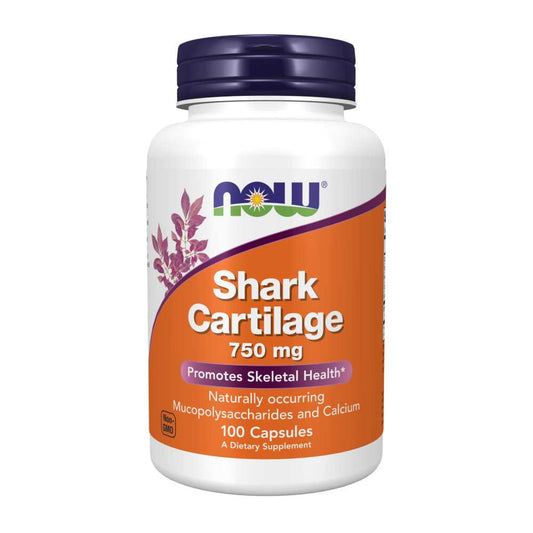 Now Foods Shark Cartilage 750mg – Promotes Skeletal Health – 100 Capsules