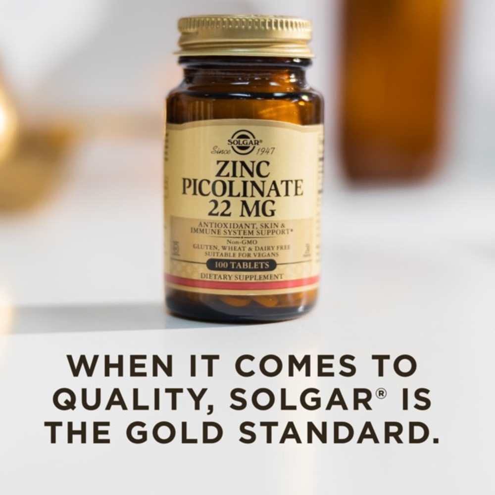 Solgar Zinc Picolinate 22 Mg 100 Tablets
