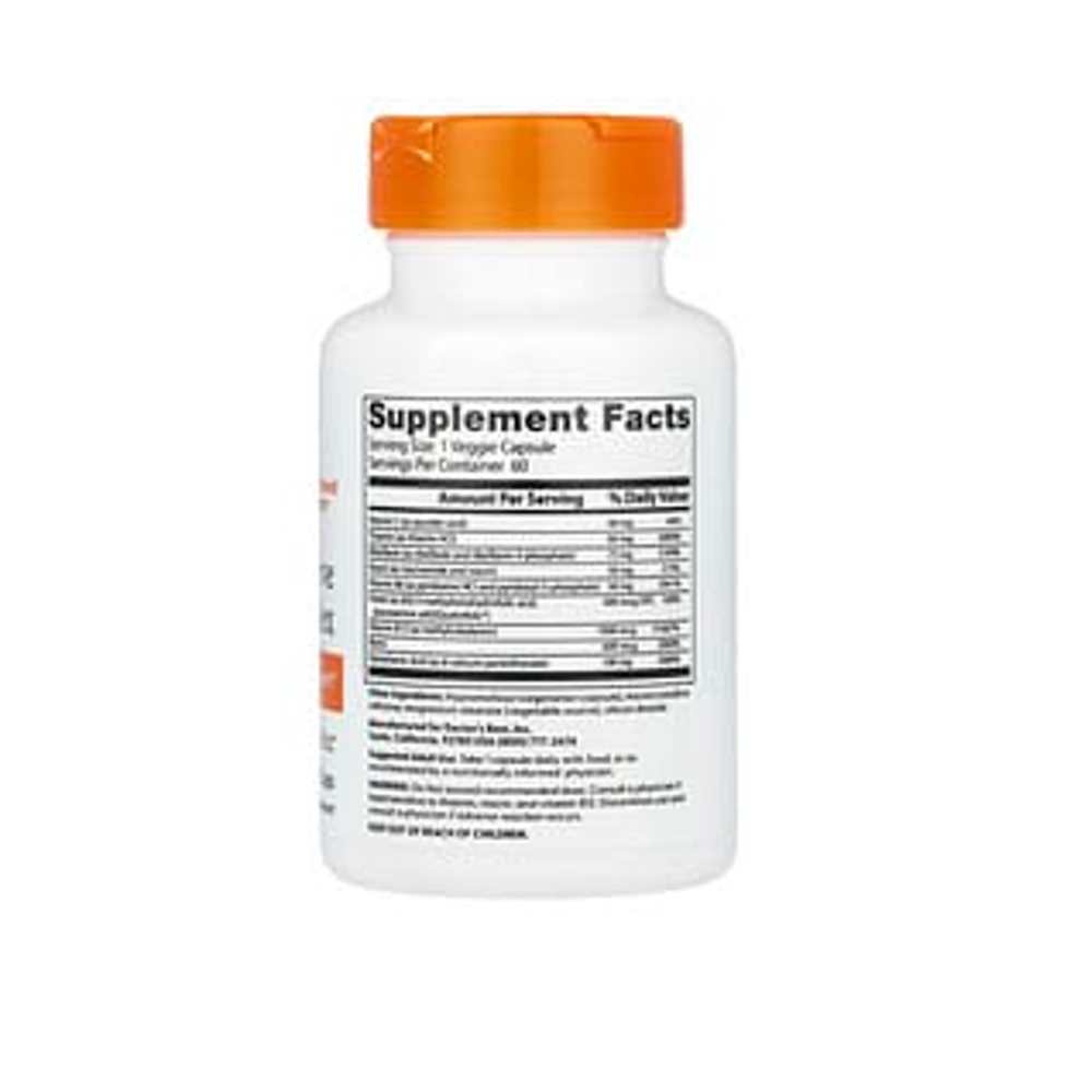 Doctor's Best Fully Active B Complex with Quatrefolic, 60 Veggie Caps