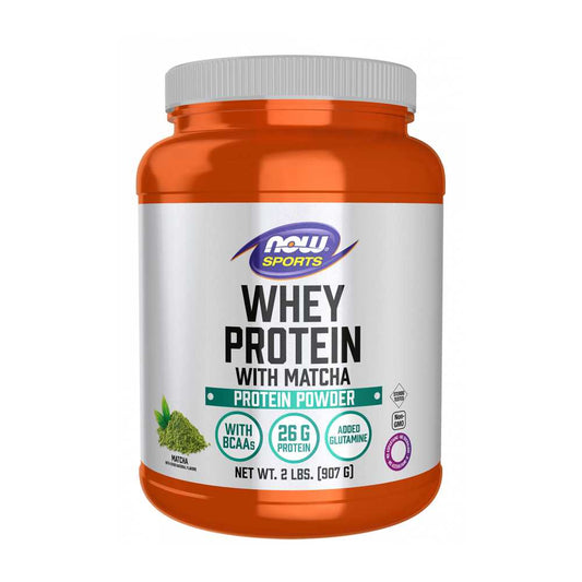 Now Sports Whey Protein with Matcha – Powder – 907g