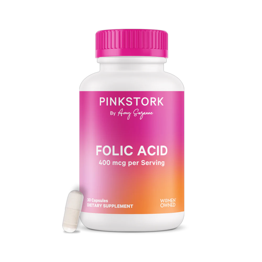 Pink Stork Folic Acid 400MG Per Serving - 30 Capsules