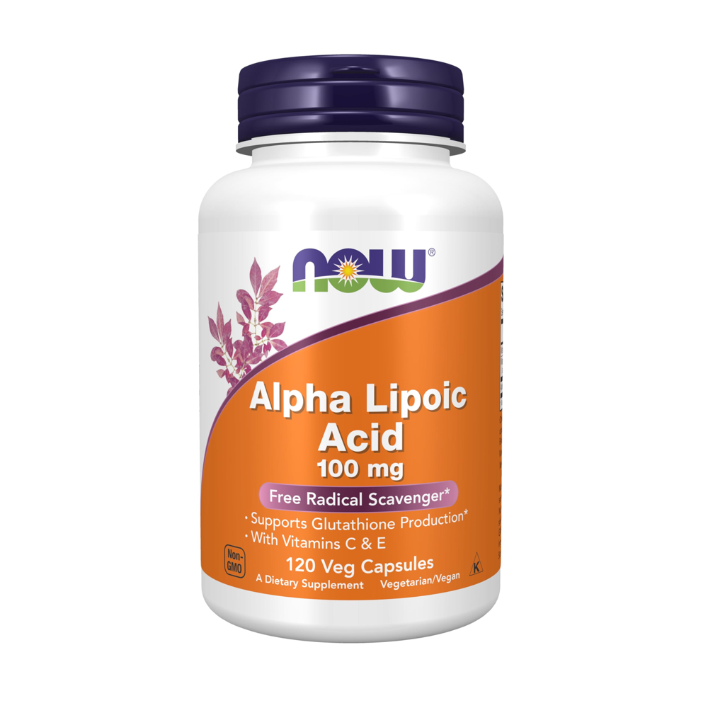 NOW Foods Alpha Lipoic Acid with Vitamins C & E 120 Capsules