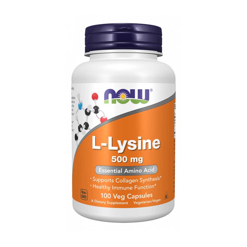Now Foods L-Lysine 500 Mg – Collagen Production & Immune Health Support – 100 Vegan Capsules