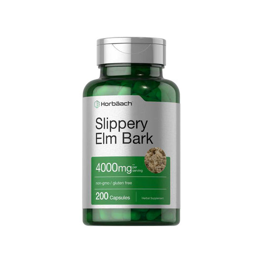 Horbäach Slippery Elm Bark 4000mg per Serving | 200 Capsules