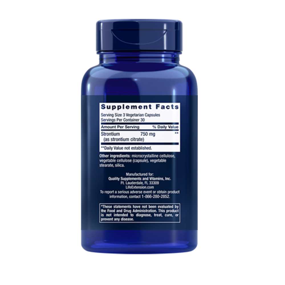 Life Extension Strontium Caps 750 Mg, 90 Vegetarian Capsules