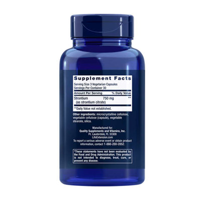 Life Extension Strontium Caps 750 Mg, 90 Vegetarian Capsules