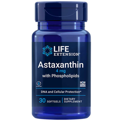 Life Extension Astaxanthin with Phospholipids 4 Mg, 30 Softgels