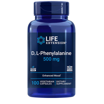 Life Extension D,l-Phenylalanine 500 Mg – 100 Vegetarian Capsules