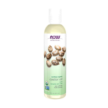 Now Foods Castor Oil – 100% Pure & Certified Organic – Cold-Pressed in Plastic Bottle – 237 M L