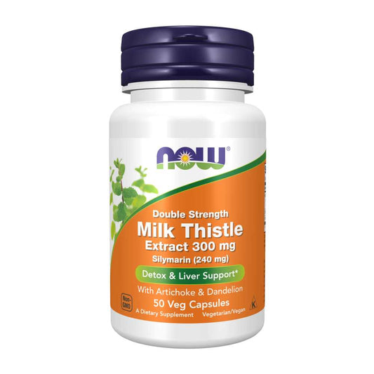 Now Foods  Milk Thistle 300 Mg – Liver Cleanse with Artichoke & Dandelion – 50 Capsules