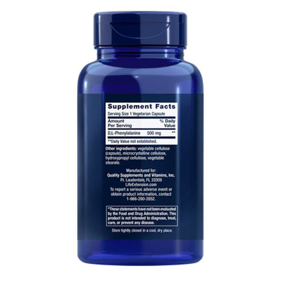 Life Extension D,l-Phenylalanine 500 Mg – 100 Vegetarian Capsules