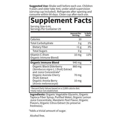 Garden of Life Kids Organic Elderberry Immune Syrup 3.9 Fl Oz (116ml) Liquid