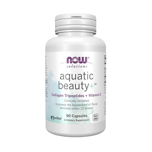 Now Foods Aquatic Beauty+™ – Marine Collagen & Astaxanthin Complex – Skin, Hair & Nail Support Capsules – 90 Count