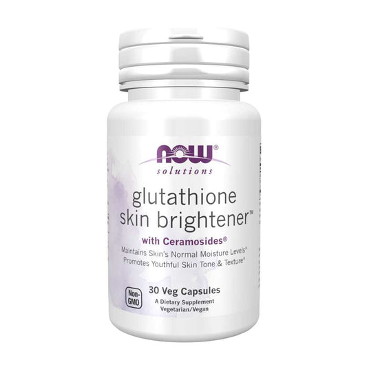 Now Foods Glutathione Skin Brightener™ – Ceramosides® Complex Formula – Skin Tone & Texture Support – 30 Veg Capsule