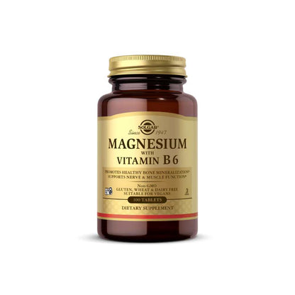 Solgar Magnesium with Vitamin B6 100 Tablets