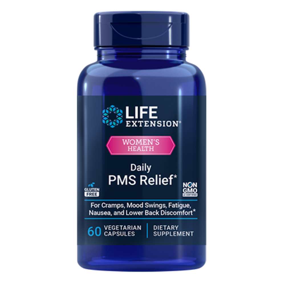Life Extension Daily Pms Relief – 60 Vegetarian Capsules