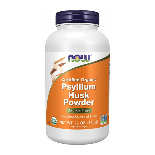 Now Foods Organic Psyllium Husk Powder – Soluble Fiber – 12 Oz (340g)