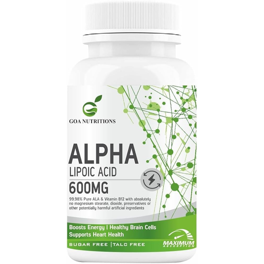 GOA NUTRITIONS Alpha Lipoic Acid 600mg, Glutathione Tablets