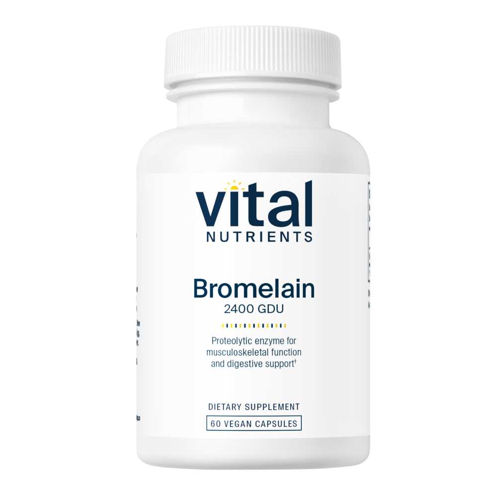 Vital Nutrients Bromelain High Potency 2400 Gdu 375mg 60 Caps