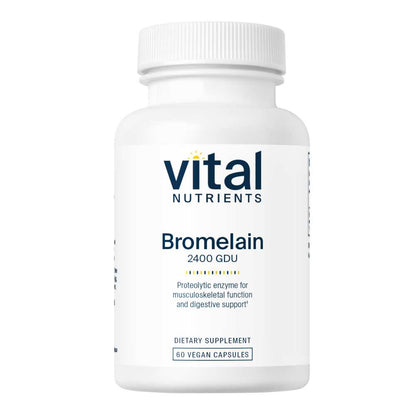 Vital Nutrients Bromelain High Potency 2400 Gdu 375mg 60 Caps