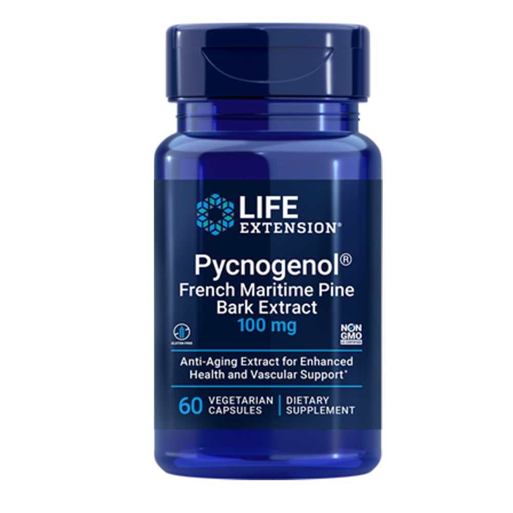 Life Extension Pycnogenol® French Maritime Pine Bark Extract 100 Mg, 60 Vegetarian Capsules
